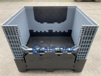Conteneur en vrac en plastique pliable solide industriel résistant de poubelle de palette de HDPE