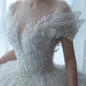 S0002H nouvelle <span class=keywords><strong>mariée</strong></span> <span class=keywords><strong>princesse</strong></span> petite <span class=keywords><strong>femme</strong></span> <span class=keywords><strong>enceinte</strong></span> traînant haut <span class=keywords><strong>de</strong></span> gamme Texture luxe lourd <span class=keywords><strong>robe</strong></span> <span class=keywords><strong>de</strong></span> <span class=keywords><strong>mariée</strong></span> principale - Product Image 1