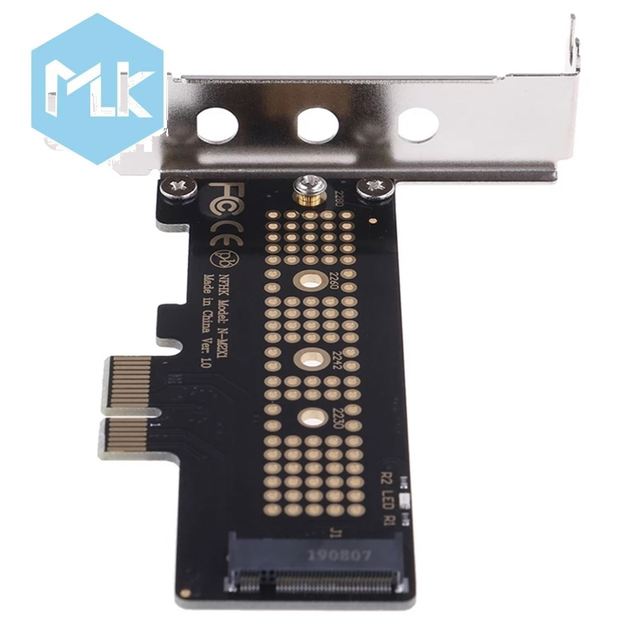 MLK NVMe PCIe M.2 NGFF SSD to PCIe X1 Adapter Card PCIe X1 to M.2 Card With Bracket
