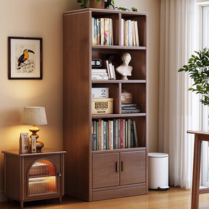 Xiuyuan Spring Scenery Bookcase 610 Multi Layer Storage <b>Cabinet</b> With Doors For Home Study Living Room - Product Image 3