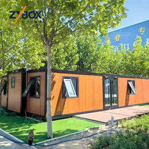 ZYBOX AU Standard Luxury 40ft 2 Bedroom Prefab Double Wing Foldable Granny Flat Prefabricated Modular Expandable Container House - Product Image 1