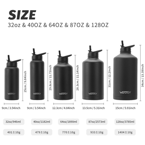 Bouteille d'eau sportive Watersy, thermos, <span class=keywords><strong>grande</strong></span> capacité 32 oz, double paroi en acier inoxydable, bouteille de sport pour l'extérieur, vente chaude - Product Image 3