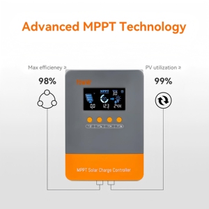 Powmr 60A 12V/24V/36V/48V hỗ trợ LiFePO4/gel/ngập chì-axit Pin MPPT sạc năng lượng mặt trời điều khiển - Product Image 3