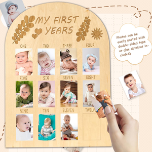Ma première année bébé mois jalon ma première année souvenir <span class=keywords><strong>photo</strong></span> cadre <span class=keywords><strong>photo</strong></span> affichage <span class=keywords><strong>photo</strong></span> planche de bois pour maman bébé - Product Image 3