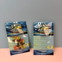 Sac d'emballage personnalisé transparent pour leurres souples de pêche, appâts en plastique, hameçons, sac d'emballage pour leurres de pêche en PET/PE, design personnalisé