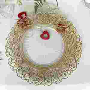 Nouvelles assiettes de présentation rondes en plastique transparent de 13 pouces, style européen antique, pour mariages et événements, avec bordure baroque en relief - Product Image 6