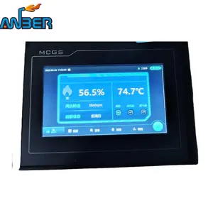 Gas industrial combustion system controller LED display touchscreen