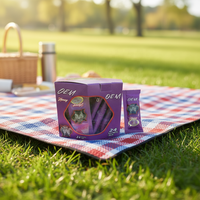 Boîte cadeau hexagonale en violet VIP améliorée - Convient pour l'emballage du miel naturel