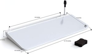 <span class=keywords><strong>Organisateur</strong></span> de <span class=keywords><strong>bureau</strong></span>, tableau blanc effaçable à sec, support de clavier pour ordinateur, petit tableau blanc de <span class=keywords><strong>bureau</strong></span> en verre avec rangement - Product Image 4