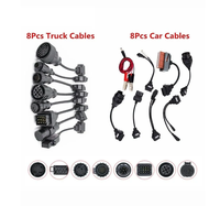 Ensemble complet de 8 câbles pour camion + 8 câbles pour voiture, adaptateurs de diagnostic OBD pour scanner DS150E TCS CDP Multidiag Pro