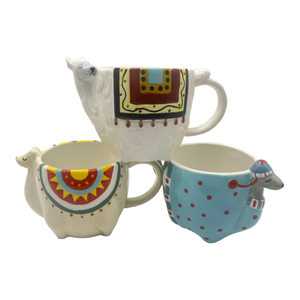 Mug en céramique 3D Alpaca de 400 ml, stock usine, tasse en céramique mignonne en forme d'alpaga avec poignée, vaisselle - Product Image 3