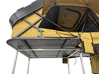 Tente de toit à coque rigide ABS pliable latéralement, avec support X-Hinge amélioré et renforcé, ouverture rapide, toile quatre saisons, pour camping rapide