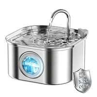 Fontaine à eau automatique pour chat en acier inoxydable SUS304 de 3,2 L, filtre silencieux, distributeur d'eau pour animaux de compagnie, fenêtre visible, chats, petits chiens