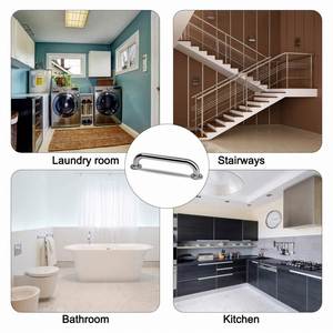 Barre d'appui de sécurité en acier inoxydable écologique WEKIS 620822-1 pour personnes handicapées, accessoires de douche pour salle de bain, fixation murale - Product Image 2