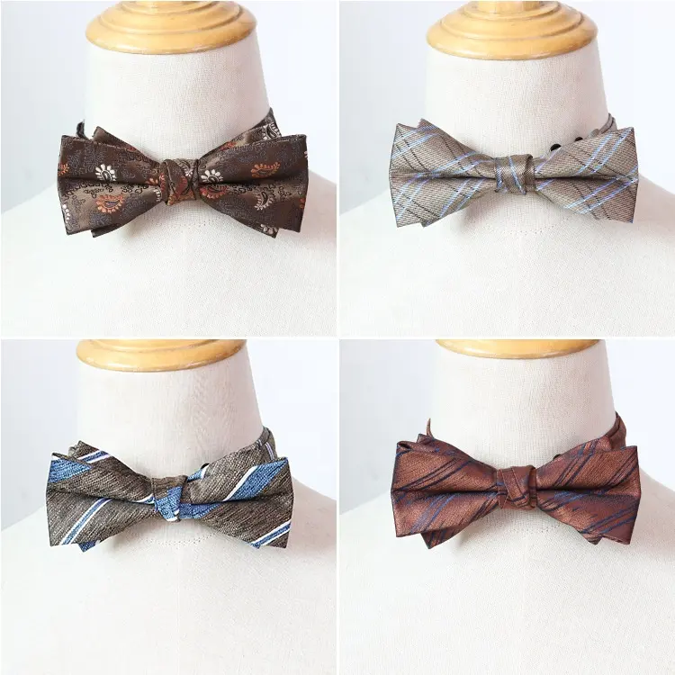 Wholesale cheap lot stock polyester men bowties fashion high quality jacquard neck bow tie for men