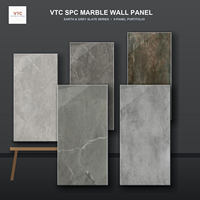 Carrelage mural SPC de luxe à pose rapide, beige travertin, alternative aux carreaux de céramique