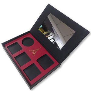 [Только на заказ] Стильный трикотажный высококачественный откидной Чехол с внутренней подкладкой из ЭВА, косметическая внешняя упаковка, бумажная коробка с зеркалом - Product Image 1