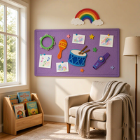 Tableau d'affichage mural en feutre grand format sans cadre, prix d'usine, pour coin lecture des enfants