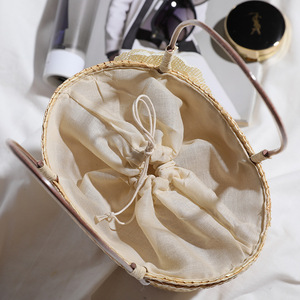 Bolso de playa de verano al por mayor con decoración floral, asa superior, bolso de mano portátil con diseño de moda para viajes de verano - Product Image 4