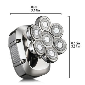 Afeitadora Rotatoria USB 5 en 1 Impermeable con Cuchillas de Acero Inoxidable para Uso Doméstico, Recortadora de Barba de Siete Cuchillas - Product Image 2