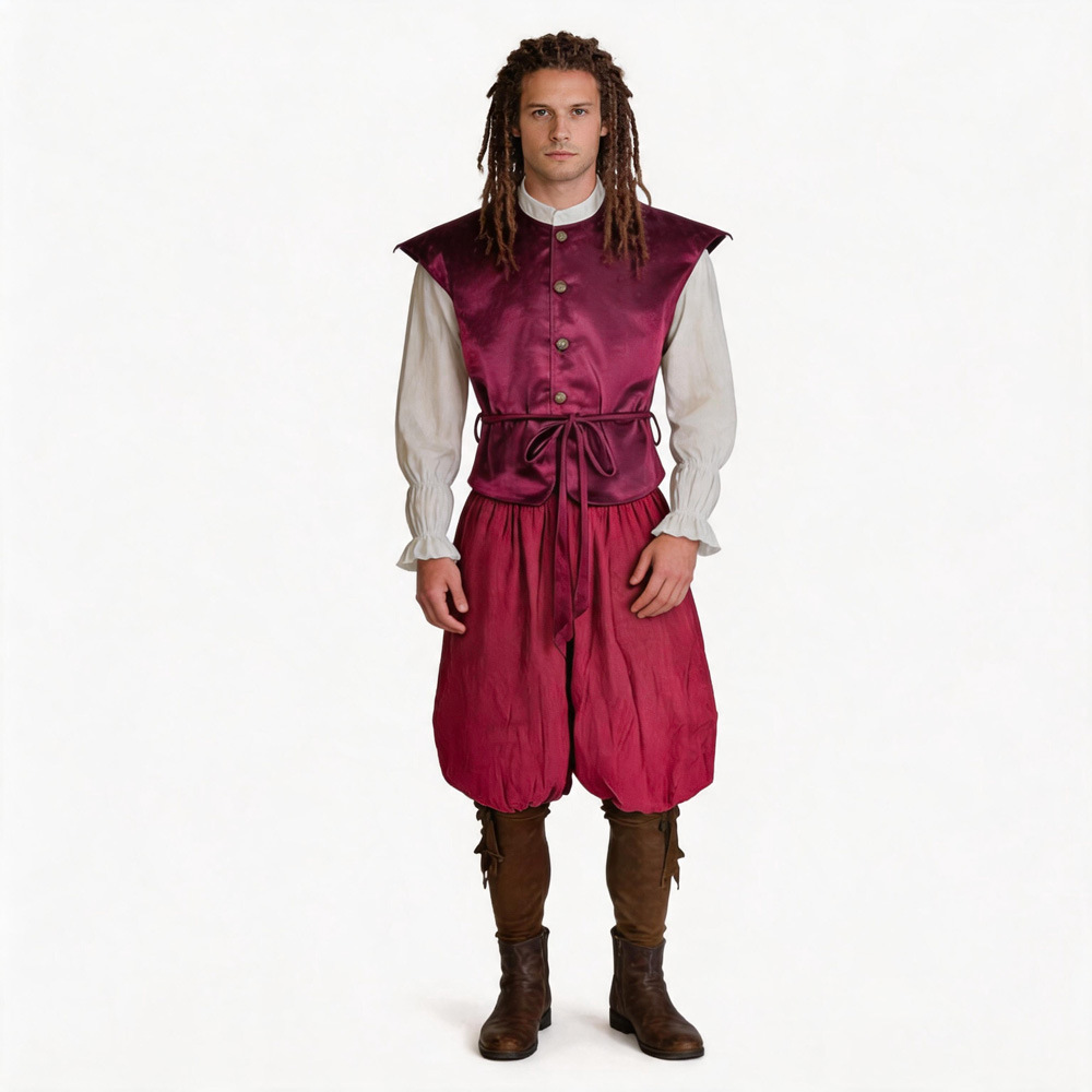 pirate costume-burgundy