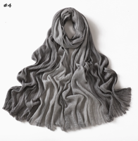Zifeng OEM Foulard long vintage à rayures dégradées tie-dye, texture à franges, doux, multicolore, pour les voyages en extérieur et le quotidien