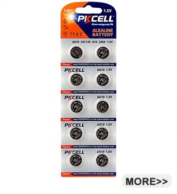 Small Alkaline Button Cell Battery 1.5V AG10 L1131 LR54