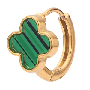 Vente en gros de boucles d'oreilles en acier inoxydable de qualité supérieure, vente chaude, créoles plaquées or avec zircon, nouveaux produits tendance pour les occasions de cadeaux - Product Image 1