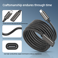 Cable de Extensión Tipo C de Carga Súper Rápida para Laptop, Cable Trenzado USB 3.2 de Nailon PD 60W para iPhone 18 Pro Max