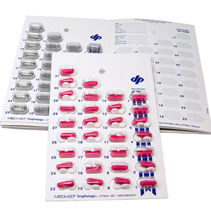 Custom Weekly Monthly Portable Rip-off Lattice Pharmacy Medication <strong>Pill</strong> Blister Trays Pack Case With Self Adhesive Paper Card - Product Image 5