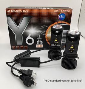 Y6 MAX H4 Mini Bi объектив проектор 72 Вт <span class=keywords><strong>2</strong></span>,5 дюймов лазерный светодиодный Белый Автомобильный фары для BMW для Honda Golf дальнего света 12 В Новый 6000k C - Product Image 2