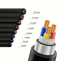 Cable de Alimentación de PVC con Armadura de Acero VV22 1.8/3kV de Alta Calidad, Cable Eléctrico Subterráneo Impermeable