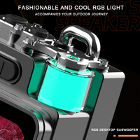 Haut-parleur K1S Cool Mech Cyberpunk avec écran LED, écran tactile, prise en charge du calendrier, contrôle du volume, messages météo, lumière RGB, BT 5.4