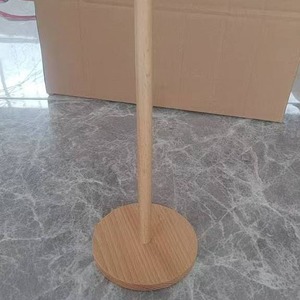 Beechwood Solid Wood Tissue Holder Round Base Multipurpose <b>Paper</b> Storage Rack <b>Kitchen</b> Bathroom Use - Product Image 1