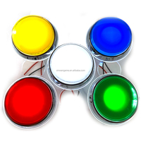 Bouton poussoir plat chromé 12V 60mm pour éclairage de machine à griffes et console de jeu de basket - Ventes directes usine