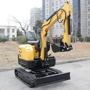 Mini-excavatrice sur chenilles, économique en énergie, pour l'extension d'étangs, jaune - Product Image 2