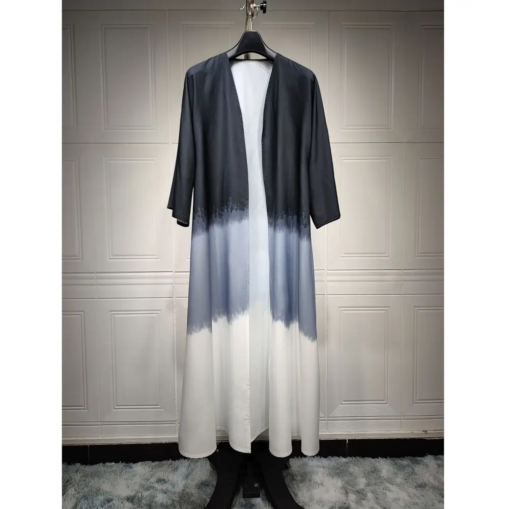 New Muslim Abaya tie-dye craftsmanship fashion trendy Islamic coat