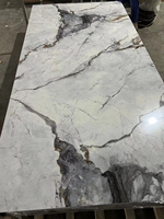 Panel de Pared de PVC con Diseño Geométrico de Mármol, Impermeable, Insonorizado, Ignífugo, Moderno, Clásico y Decorativo para Baño, Cocina y Sala de Estar