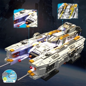 MOC <span class=keywords><strong>Space</strong></span> Fighter <span class=keywords><strong>Star</strong></span> CV-11003 Serie Lagrange, Modello di Nave d'Accompagnamento Artiglieria, Giocattolo da Costruzione in Plastica ABS per Ragazzi - Product Image 4