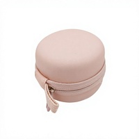 Trousse de Maquillage Ronde Personnalisée en EVA avec Fermeture Éclair, Mini Pochette Cosmétique à Motif Lettres, Design Niche pour Filles, Haut de Gamme, Mignonne et Tendance