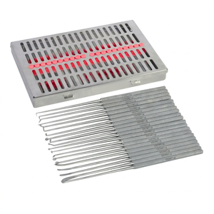Rhoton Micro Disector Expanded Set 20 piezas de instrumentos de Neurocirugía Set de instrumentos médicos quirúrgicos dentales de acero inoxidable - Product Image 1
