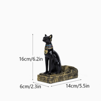 Ornements de porte-bouteilles en résine personnalisés, statues de divinités félines Anubis et Bastet, idéales pour la décoration des bars à domicile et des armoires à vin
