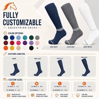Chaussettes d'équitation mi-hautes personnalisées pour adultes et jeunes, respirantes en coton, à compression, pour l'automne, avec logo personnalisé