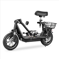 Scooter électrique pliable pas cher de Chine, 36V 10Ah, 35 km/h, avec siège, 500W, autonomie de 40 km, scooters électriques de ville à vendre