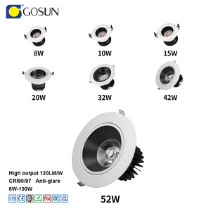 Faretto da Incasso a LED COB Ultra Anti-Riflesso Smart Dimmerabile RGBCW 8W-50W per Hotel, Casa, <span class=keywords><strong>Ristorante</strong></span> - Product Image 1