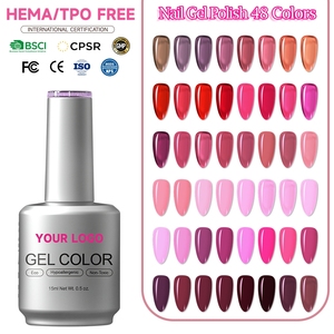 เจลทาเล็บตาแมว HEMA TPO Free 48 สี 15 มล. สำหรับร้านทำเล็บ ขายดี ลอกออกง่าย  ขายส่ง - Product Image 1