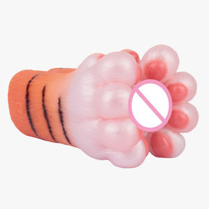 Masturbador masculino de pata de tigre de fantasía con exterior peludo y túnel de silicona realista juguete de un solo canal de tacto suave para juego en solitario - Product Image 3