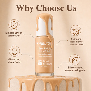 Crème solaire teintée SPF50 à label privé OEM, sans <span class=keywords><strong>nano</strong></span>-<span class=keywords><strong>oxyde</strong></span> <span class=keywords><strong>de</strong></span> <span class=keywords><strong>zinc</strong></span>, niacinamide, peptide, hydratante, apaisante, protection UV, maquillage du visage - Product Image 6