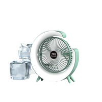 Nouveau ventilateur électrique rechargeable USB 2024 avec LED RGB et dissipateur thermique en plastique pour boîtier d'ordinateur, dortoir d'étudiants, utilisation sur table