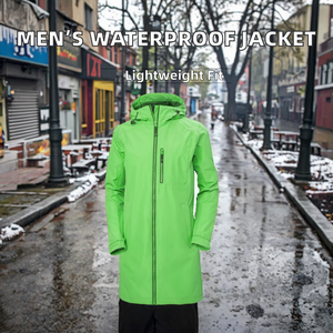 Chaqueta Impermeable Ligera y Transpirable para Hombre, Estilo Casual, Cuello Alto, Diseño Belfast, Color Liso, para Invierno - Product Image 2